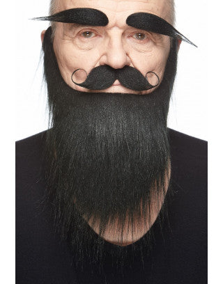 Mustaches Whith Beards and Eyebros Black