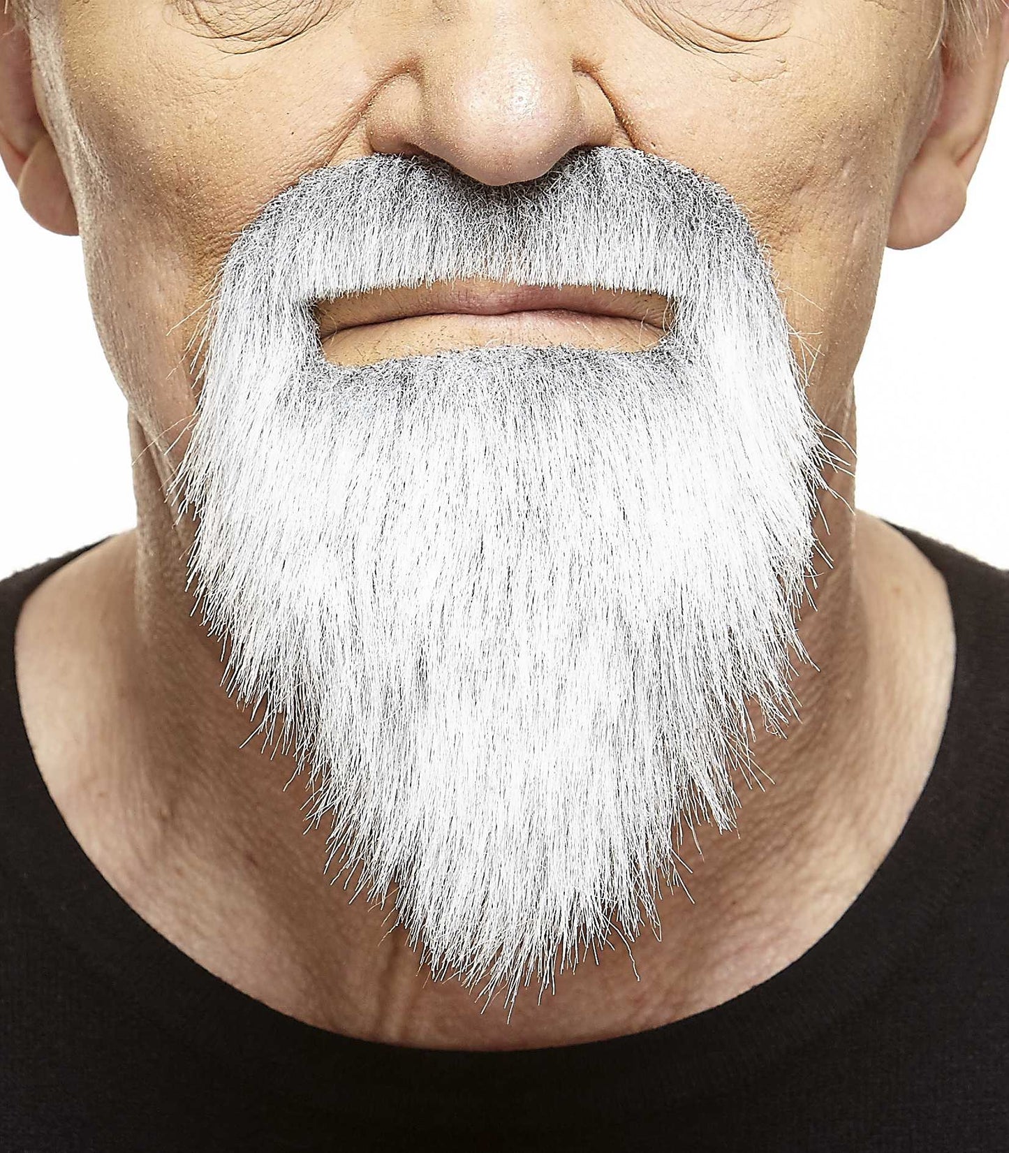 Mustaches With Beards Gray and White