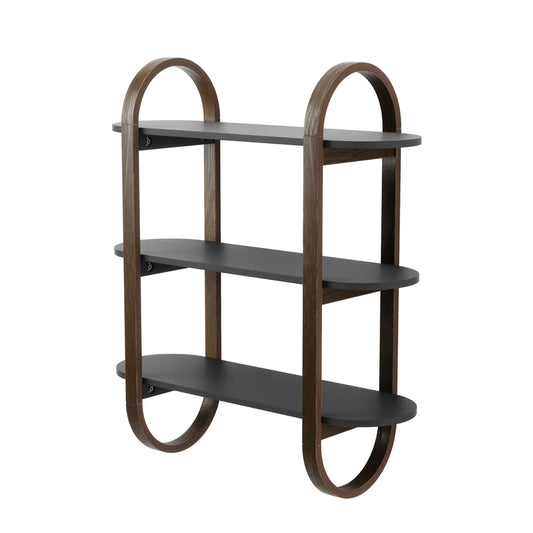 Bellwood Wall Shelf Black/Walnut