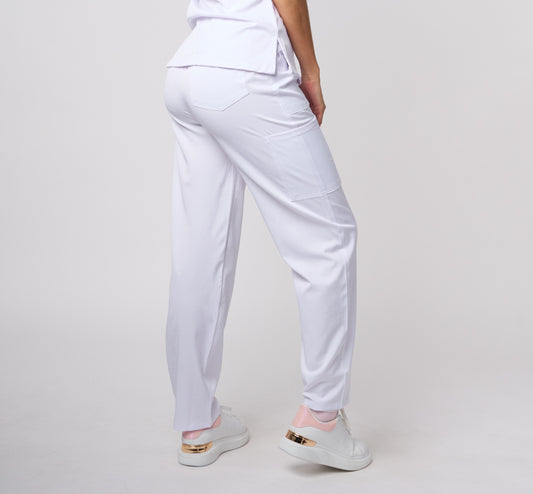 STRETCH MOCK W/D RING WHITE PANT