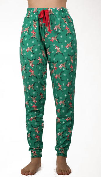 Hacci hogger pijama bottom Green reindeer