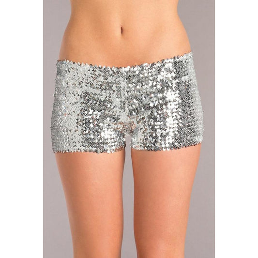 Sequin Booty shorts Silver