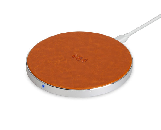 Tan Leather Wireless Charging Pad