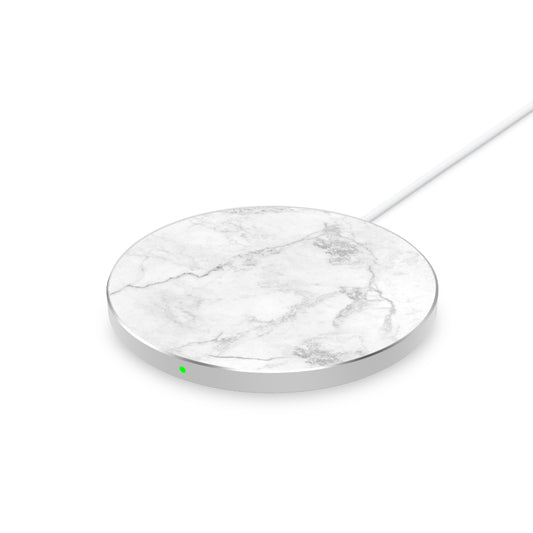 White Marble Wireless Charging Pad